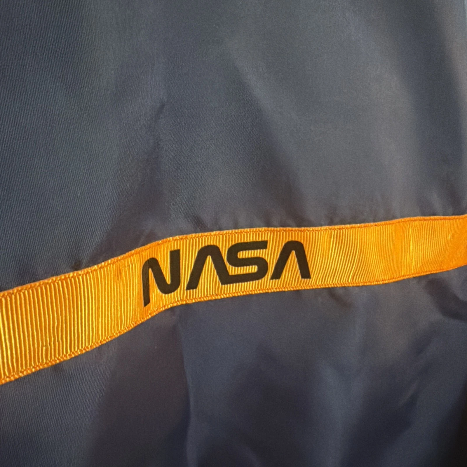 ASSTSERIES NASA Bomber Jacket Black Flight Jacket Space Logo Mens Medium Costume - product detail image 13