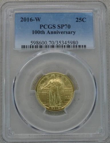 2016-W Standing Liberty Quarter PCGS SP 70 US Mint 1/4 oz Gold