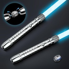 2 Pack FX Dueling Light Saber RGB 7 Colors Metal Hilt Lightsaber Smooth Swing...