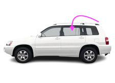 Fits: 2001-2007 Toyota Highlander Driver Left Rear Door Window Glass Clear
