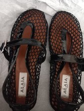 ALAÏA BLACK  MESH BALLET FLATS  Size 37