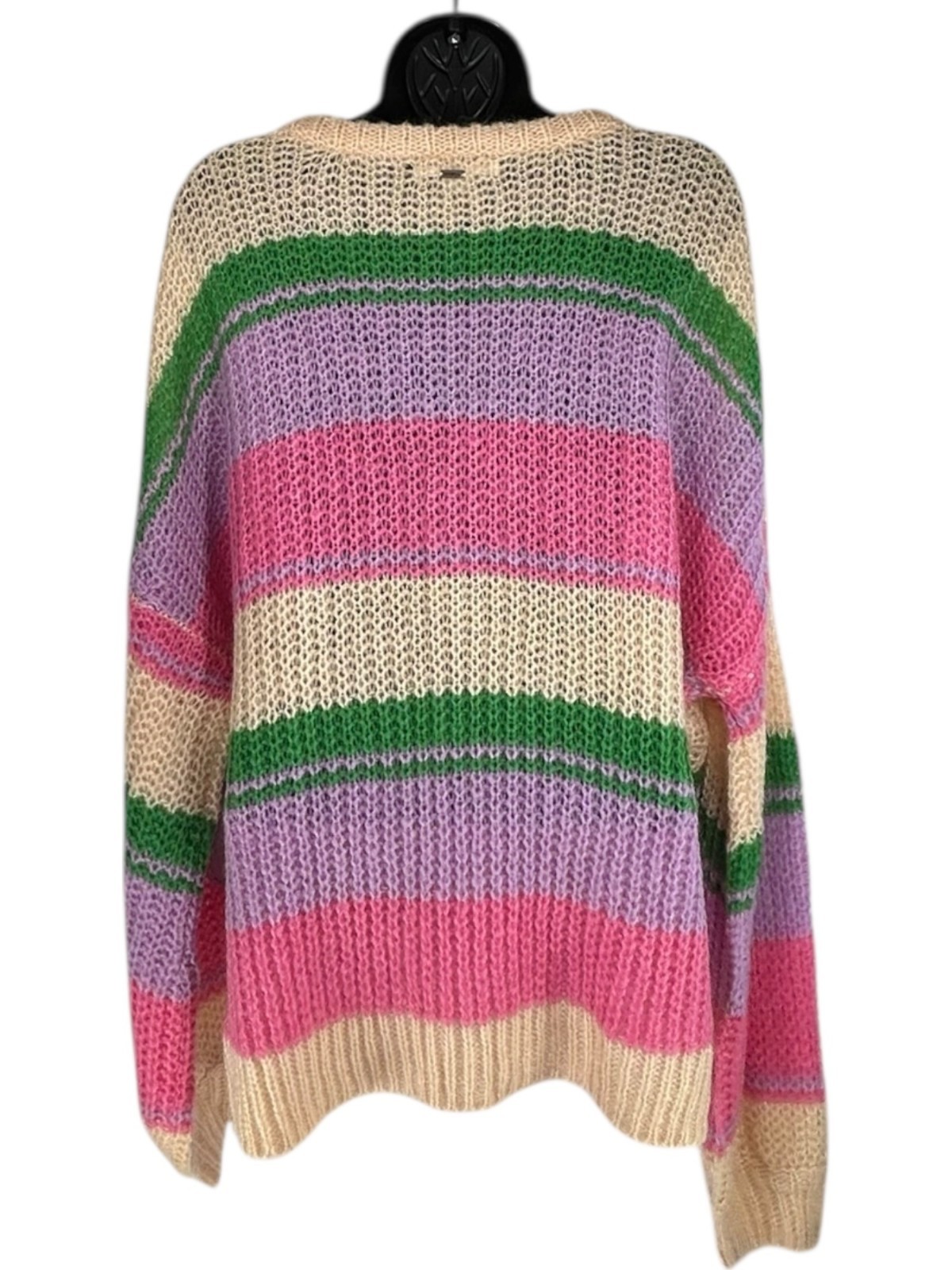O’NEILL Lake View Oversize Sweater Sz L Multicolor Stripe Knit Wool Mohair Blend image 4