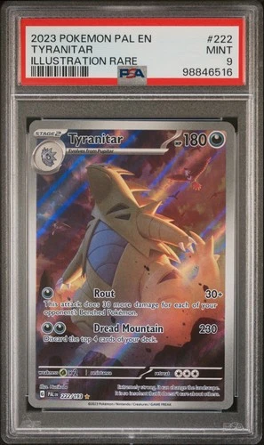 Pokemon Tyranitar Paldea Evolved 222/193 Illustration Rare PSA 9 Mint