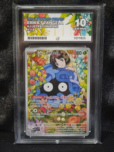 Erika's Tangela 218/217 - Ascended Heroes  - Ace 10 GEM MINT - Pokemon