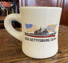 Vintage USS Gettysburg CG-64 Mug Cup US Navy Civil War Military History
