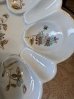 Vintage 8” Hand painted Porcelain Oyster Plate With 6 Compartments And Floral — photo 4