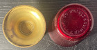 *** VINTAGE CATHOLIC CHURCH BRASS & RED GLASS VOTIVE CANDLE HOLDER — photo 4