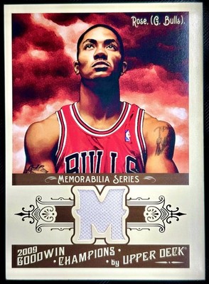 2009 UD Goodwin Champions Derrick Rose Game-Used Memorabilia Jersey GCM-DR