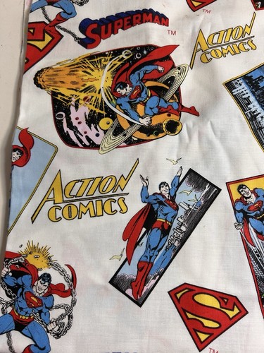 Brand New Superman Figure Pattern Fabric 100% Cotton 45” Wide (2.10 Yards ) - Picture 2 of 3