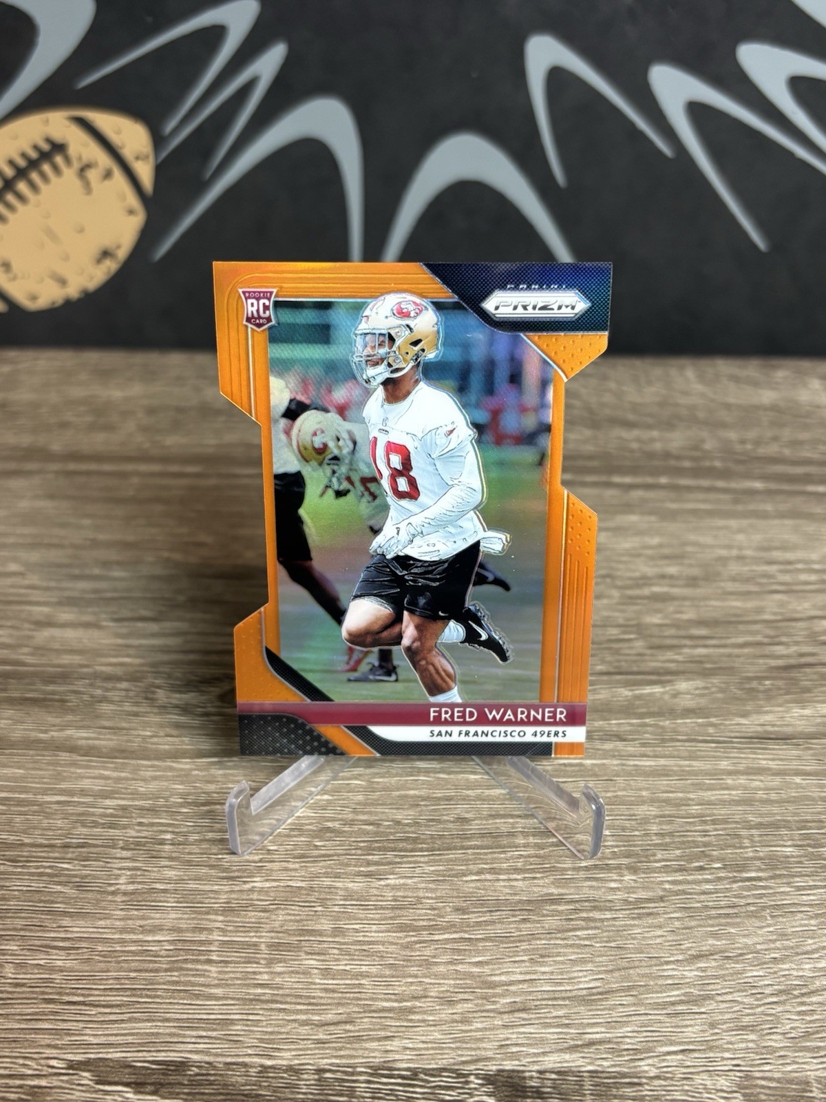 2018 Fred Warner 088/249 Rc Orange Die Cut Prizm 49ers No.257 Football NFL