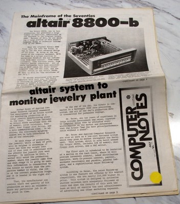 Rare Issue Computer Notes July 1976 Altair 8800-b