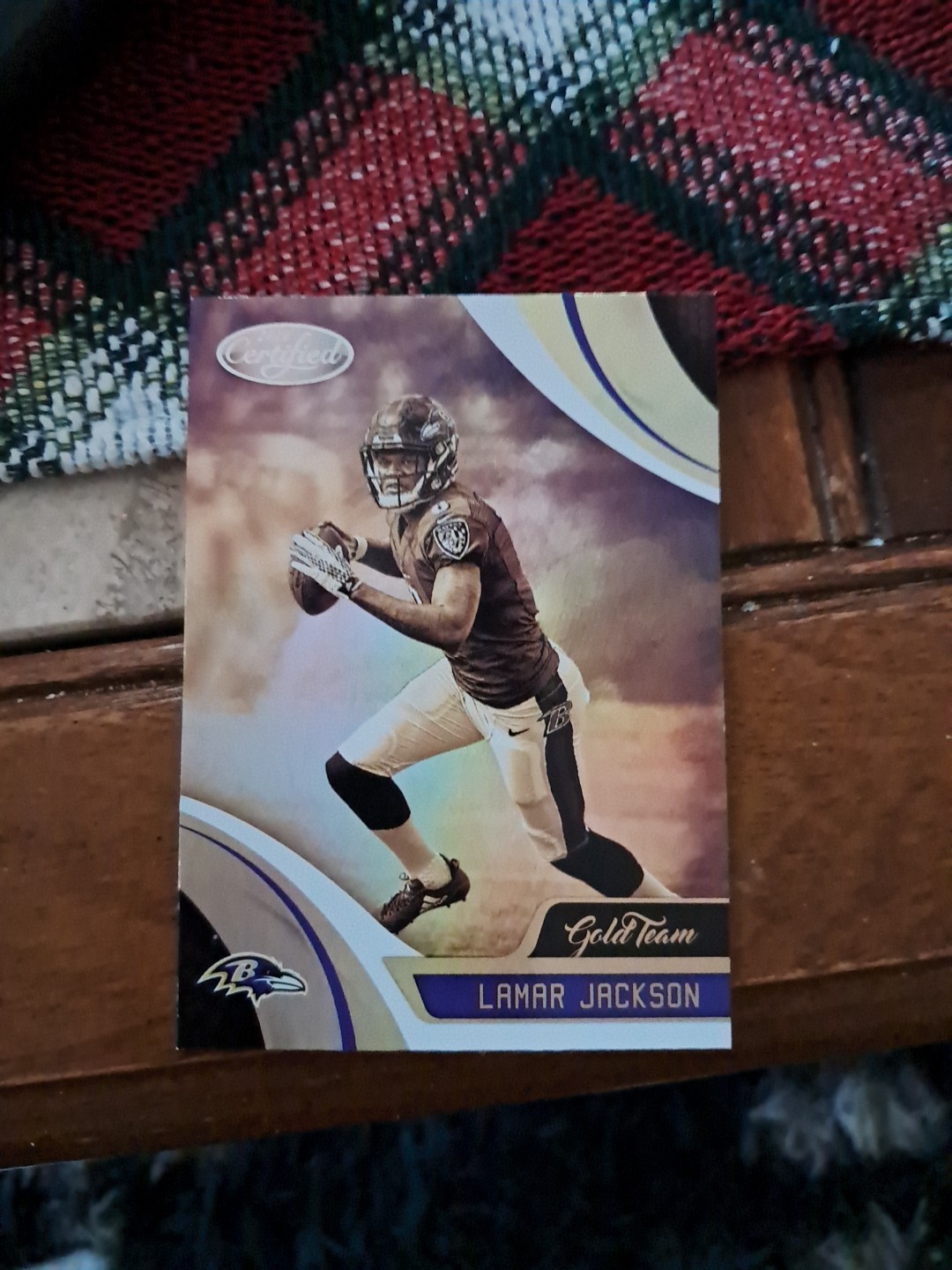 2018 Certified Lamar Jackson Gold Team Baltimore Ravens No. GT-LAJ