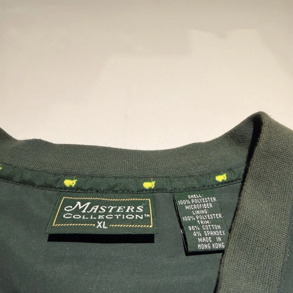 VTG Faded Masters Collection Golf Vest XL Green Augusta Logo Minor Wear Pullover - Image 2 of 4