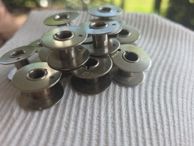 Lot of 14 Vtg Original 1-Hole Singer Sewing Machine Bobbins Early 66