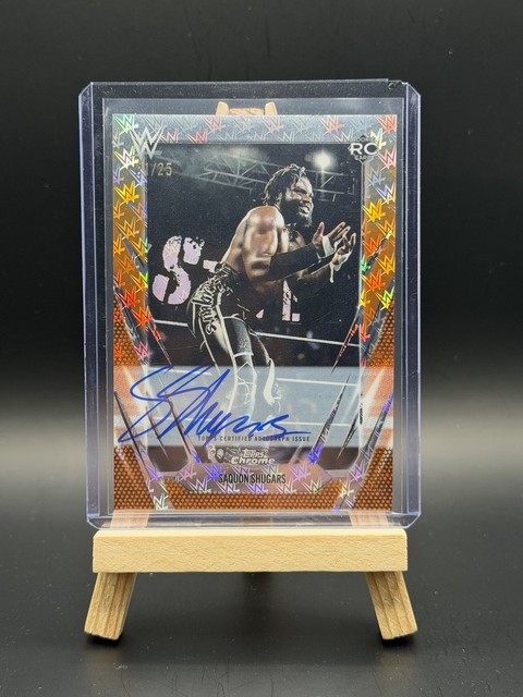 2026 Topps Chrome Logofractor WWE Saquon Shugars RC Auto /25