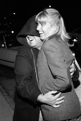 Olivia Newton John Alan Carr at The Palm Restaurant Beverly Hills - Old Photo