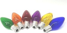 6PC C7 Candelabra E12 LED Night Light Bulbs Assorted Colors Decorative