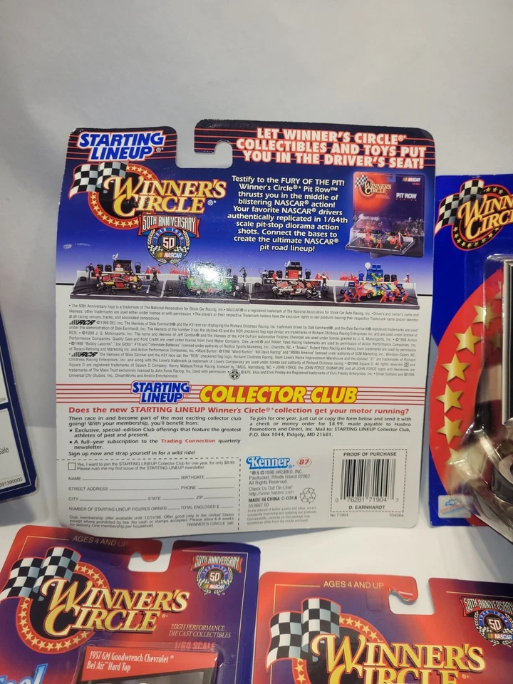 Lot Of 7 Winners Circle Dale Earnhardt Jr Sr Diecast Action Figures #8 #3 Cars - Image 4 of 4