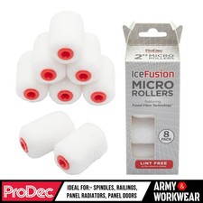 8pc Prodec 2" Ice Fusion Micro Refills Paint Rollers Fused Fibre Lint Free