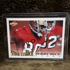 PINNACLE STAR STRUCK JERRY RICE 49ERS NFL PROMO FOOTBALL CARD #211
