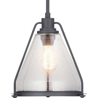 Progress Lighting Range Collection 1Light Clear Seeded Glass Coastal Pendant