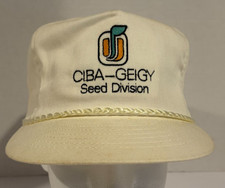 Vintage Swingster Trucker Hat Farm Ag Cap Ciba-Geigy Seed USA Made 1990s