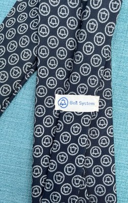 Vintage Bell System Mens Silk Neck Tie