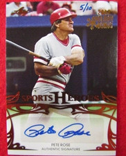 ⚾️ 2017 Leaf Holiday #BA-PR2 Pete Rose Autograph 5/10 