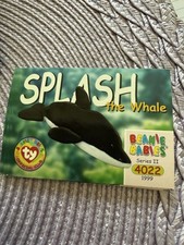 TY BEANIE BABIES TRADING CARD SPLASH THE WHALE BELLIED FOX Series II 1999 4022