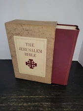 1966 THE JERUSALEM BIBLE w/ Slipcase Red Hardcover Doubleday Edition JRR Tolkien