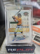 Konnor Griffin Gold Rookie Auto  Red Cracked Ice Lot (3) clean and centered!