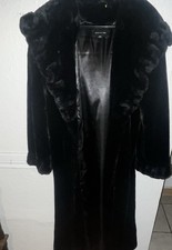 Jones New York Womens XL Black Solid Faux Fur...