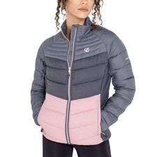 Image of Dare 2b Womens Preact Quilted Warm Winter Outdoor Jacket Coat - Powder Pink