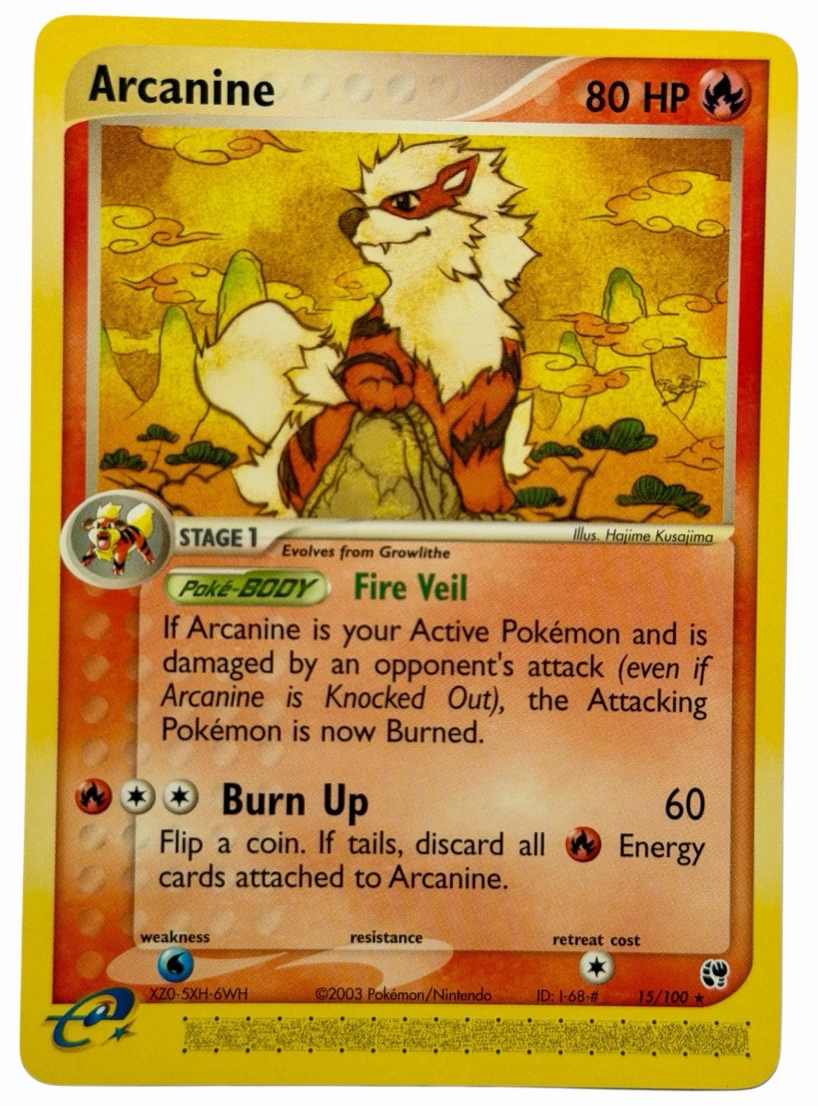 Arcanine - 15/100 EX Sandstorm 2003 - E Reader - Pokémon TCG - NM