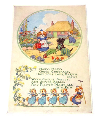 Molly Brett Postcard Nursery Rhyme Mary, Mary Medici Society