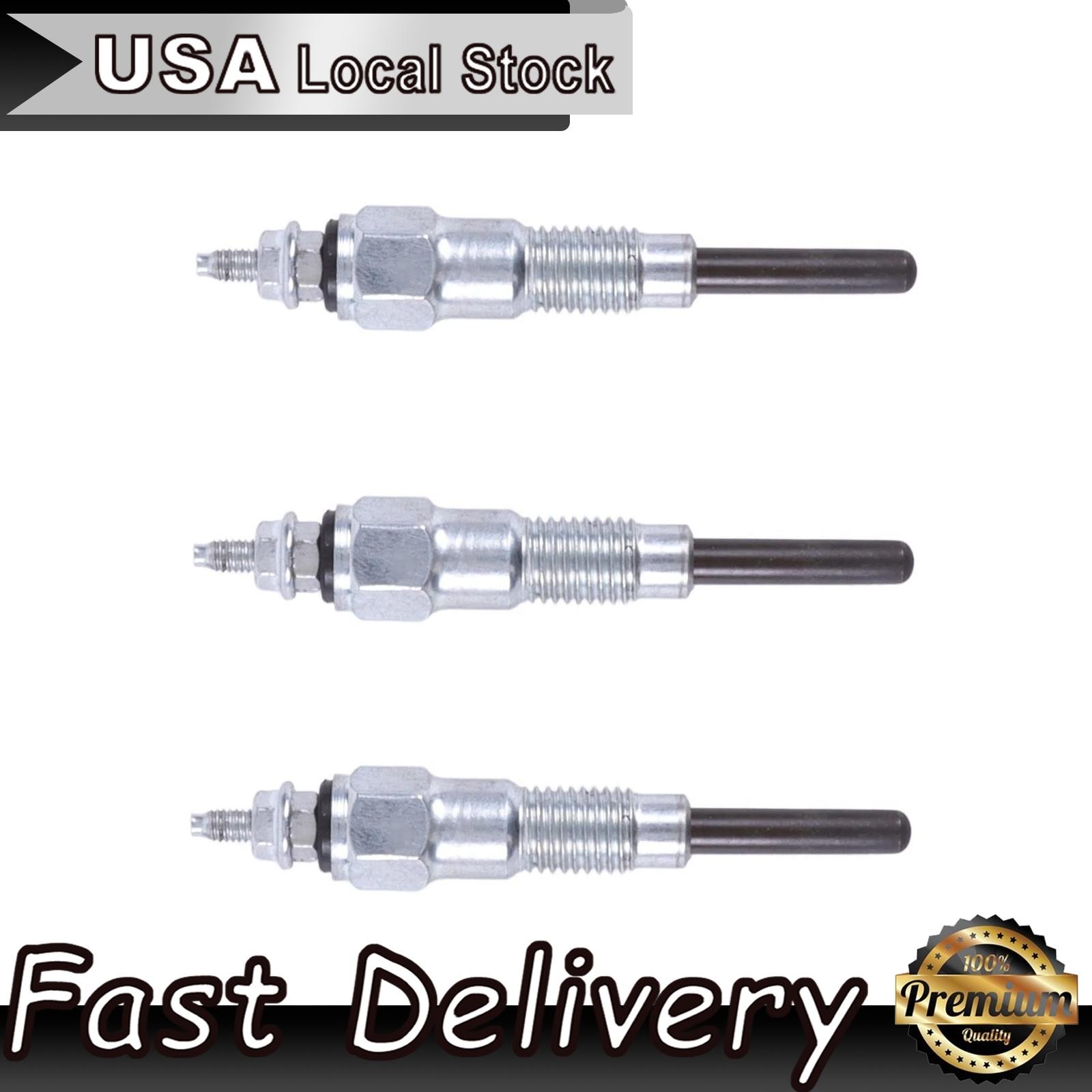 3PCS Glow Plugs M101.5 Coarse Thread 16851-65510 For Kubota D1105 V1505 V1305