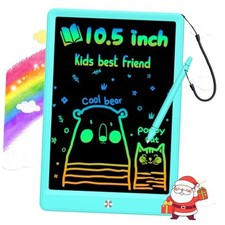 LCD Writing Tablet Doodle Board,10.5 inch Colorful Drawing 7"W x 10.4"H Blue