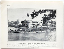 1926 Henry Ford's River Rouge Home Halftone Print Automotive History Ephemera