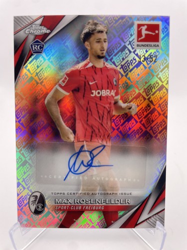 Max Rosenfelder Freiburg 25 Topps Chrome Bundesliga Topps Refractor Auto 33/52