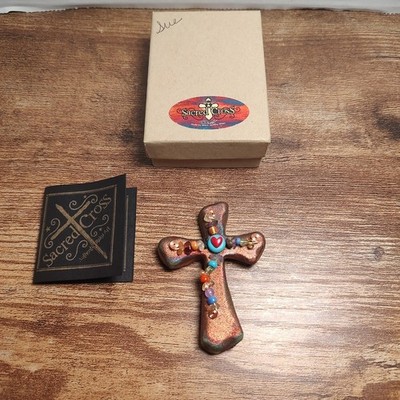 Sacred Cross Genuine Raku Handmade by Artist Jeremy Diller