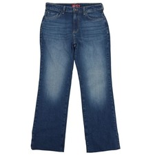 Johnny Was Sasson High Rise Straight Leg Jeans 31 Blue Boho Denim Pants Designer