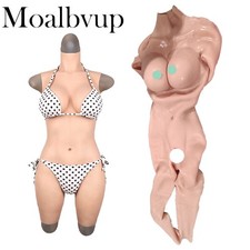 Silicone Bodysuit Breast Forms C/G Cup Fake Vagina Hip Shaping Female Body Suit
