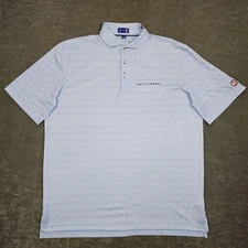 Stitch Golf Polo Shirt Mens Large Blue Print AOP Driftwood Pro Team Tour Issue