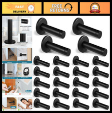 24Pcs Heavy Duty Door Stoppers, 3.5" Stainless Steel Wall Mounted, Rubber Tip, M