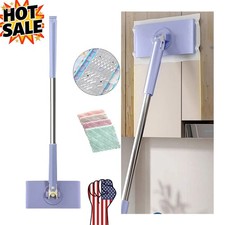 Mini Mop Zero Touch, Hands Free Squeeze, No Wash Lazy Mops Wet Dry, Easy Dust US