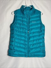 Marmot Jena Vest Teal 800 Fill Goose Feather Quilted Down Women?s Medium