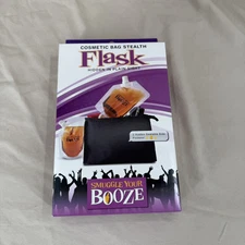 Smuggle Your Booze Cosmetic Bag 2-4 Oz Stealth Flask Gag Gift Concert Festival