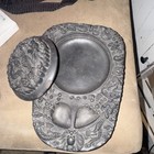 Chinese Carved Stone Inkstone w/ Dragon Lid & Ink Stick Rest, Black/Gray — photo 2