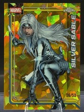 Silver Sable - 2026 Topps Chrome Marvel Gold Sapphire #158 6/50