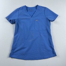 Figs Catarina Blue V Neck Scrub Top One Pocket Shirt Women's XS FW1000 Po 1670